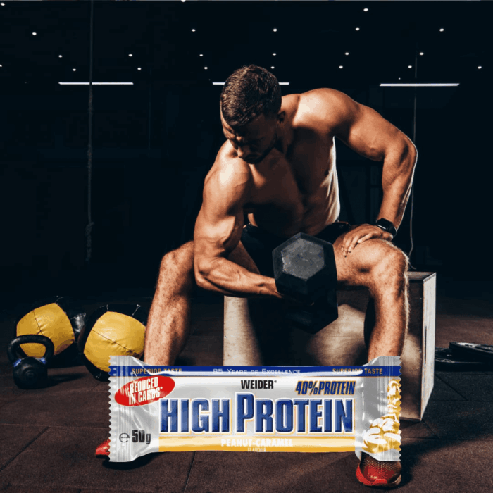40% LOW CARB HIGH PROTEIN BAR (WEIDER) - Imagen 2