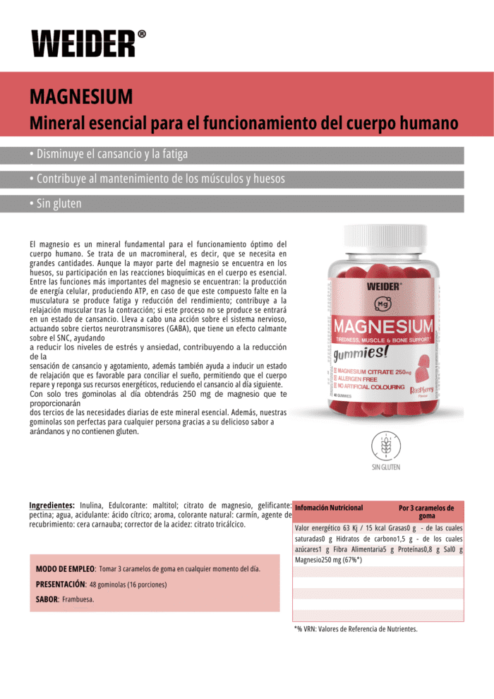 MAGNESIUM GUMMIES (WEIDER) - Imagen 2