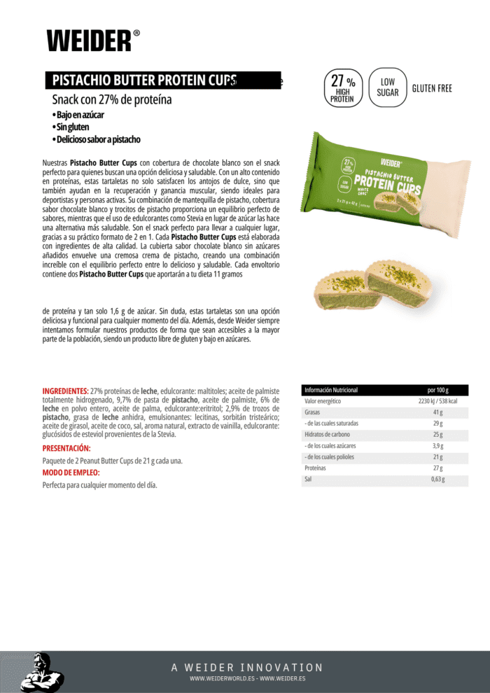 BUTTER PROTEIN CUPS (WEIDER) - Imagen 3