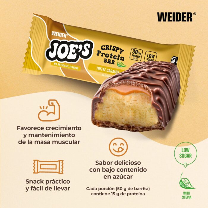 JOE’S CRISPY PROTEIN BAR (WEIDER) - Imagen 2